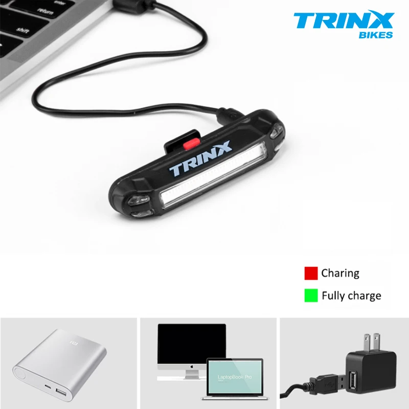 Велосипедный фонарь Trinx светодиодный водонепроницаемый Предупреждение с