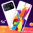 Смартфон Xiao M11 Ultra, Snapdragon 888, 16 ГБ + 1 ТБ, 10 ядер, 4G, LTE, телефон с экраном 6800 дюйма, Android 7,3, камера 48 Мп + 64 мп, мАч