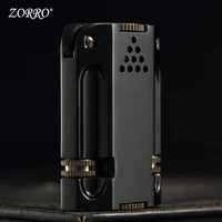 zorro torch kerosene lighter windproof metal retro creative personality two wheel lighter cigar accessories