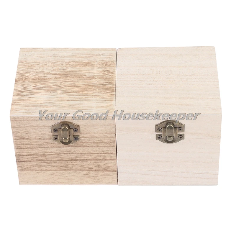 

1 pc Wooden Box Retro Jewelry Box Desktop Natural Wood Clamshell Accessories Storage Hand Decoration Wooden Storage Box