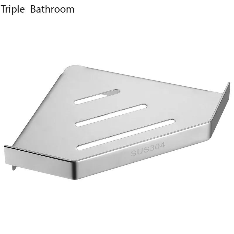 Настенная треугольная угловая полка для душа из нержавеющей стали | Обустройство