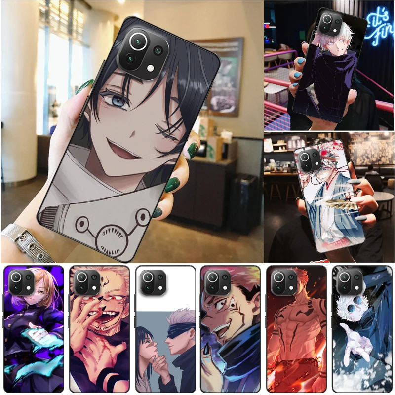 

Jujutsu Kaisen Satoru Gojo Fushiguro Megumi Sukuna Yuji Itadori Phone Case For Xiaomi 11 Lite Pro Ultra Soft TPU Back Cover