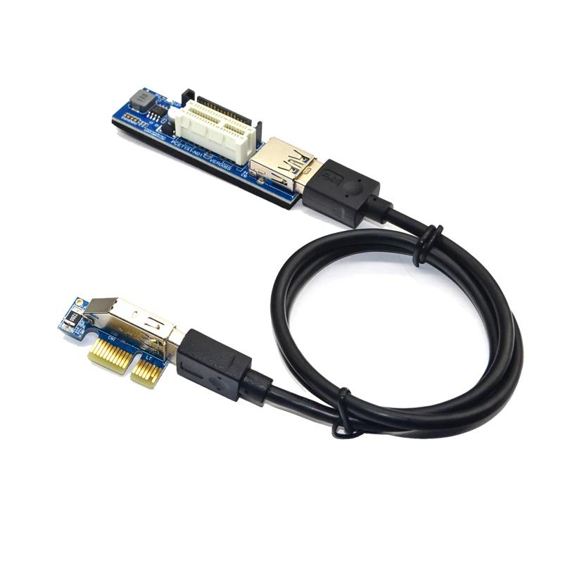 PCI-E X1 удлинитель PCI Express USB 3 0 адаптер Raiser PCIE 1X Riser Card SATA E в слот | Компьютеры и офис