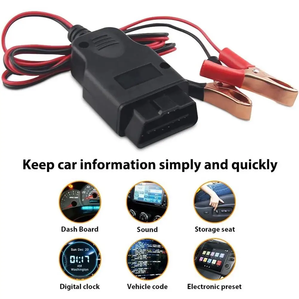 

Automotive Car Computer Power-off Memory OBD Changing Battery ECU Emergency Power Tools Change Battery Leakage Detection Tool