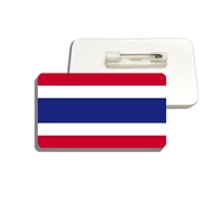 thailand national flag brooch for women and men vintage pin hat clothes accessories acrylic patriotic badge