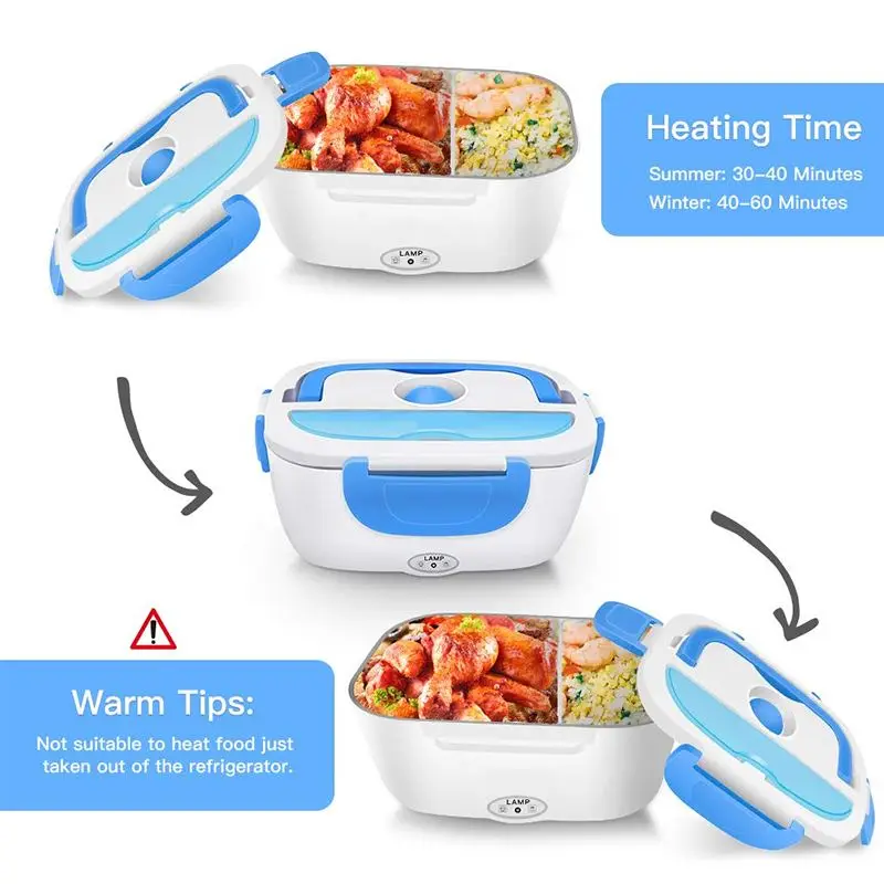 

110V 220V Portable Electric Heating Food Warmer Heater Lunch Box Food Container Rice Container Dinnerware Sets For Home Office