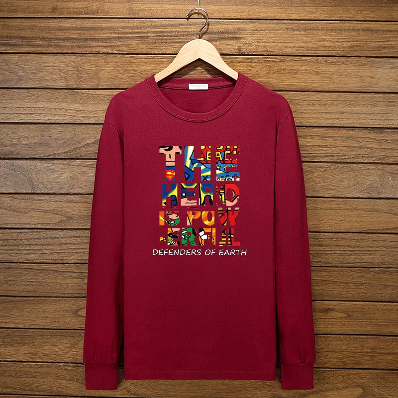 Футболка мужская из хлопка с длинными рукавами вес 162 кг размера плюс 5 цветов