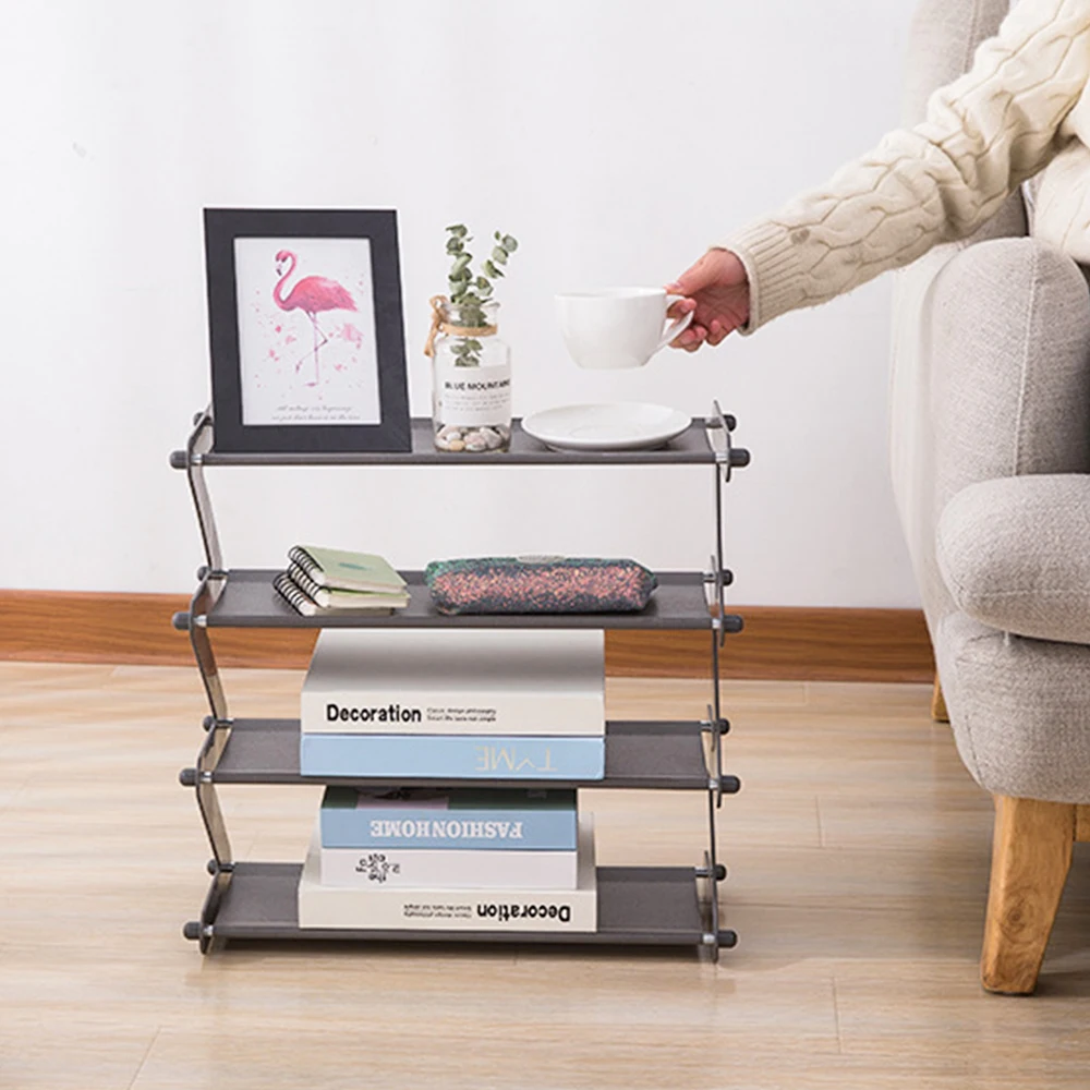 Z Форма обувные полки практичный Тапочки стеллаж для хранения шкаф обуви из 4 х