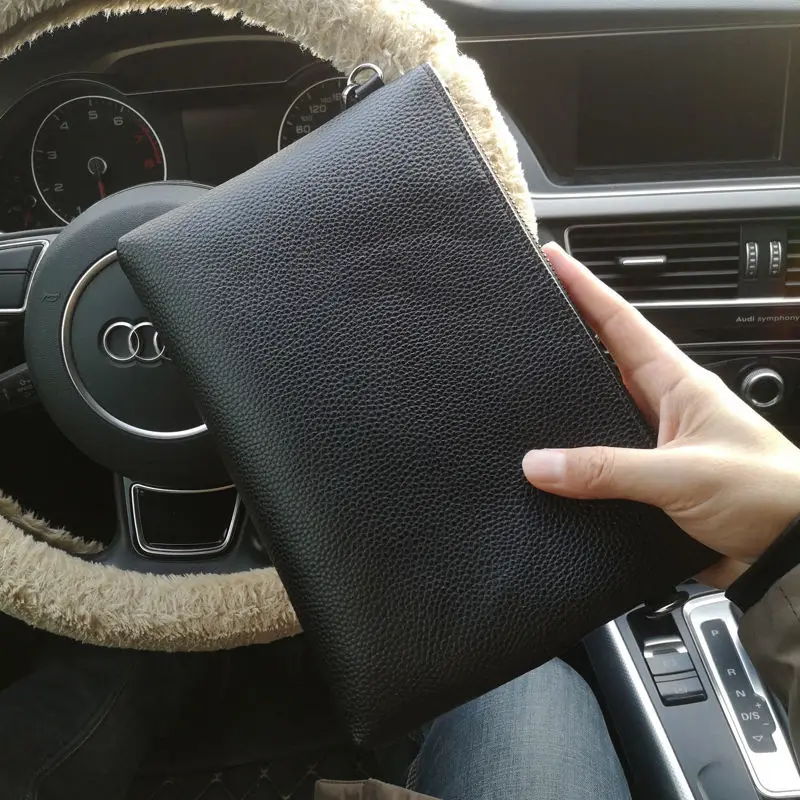 

2022 Men's Clutch Bag Fashion Leather Texture Casual Large-capacity Folder Envelope Handbag Purse Cosmetic Pouch for Man Wallet