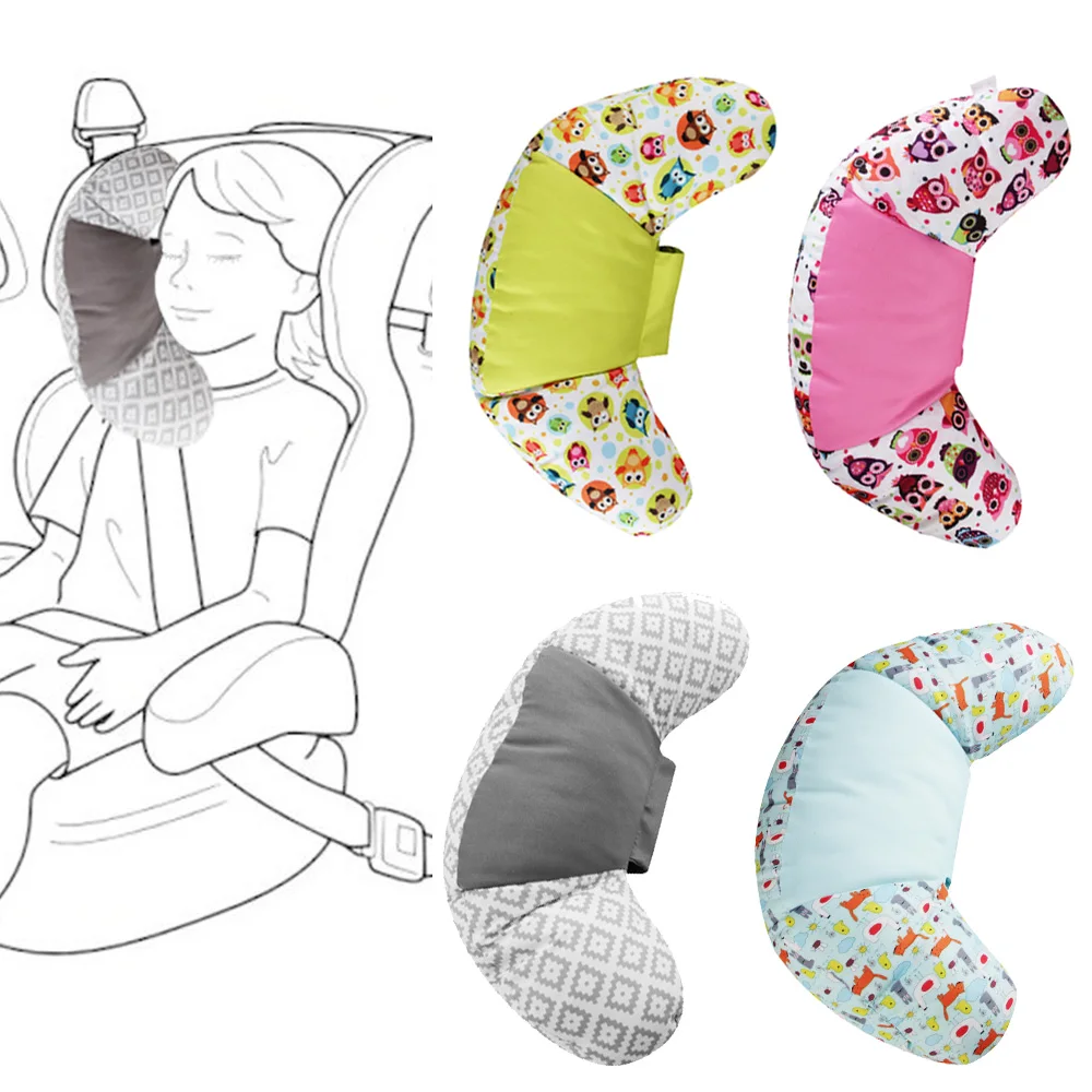 Детский автомобильный Стайлинг подушка на шею и подголовник ремни безопасности