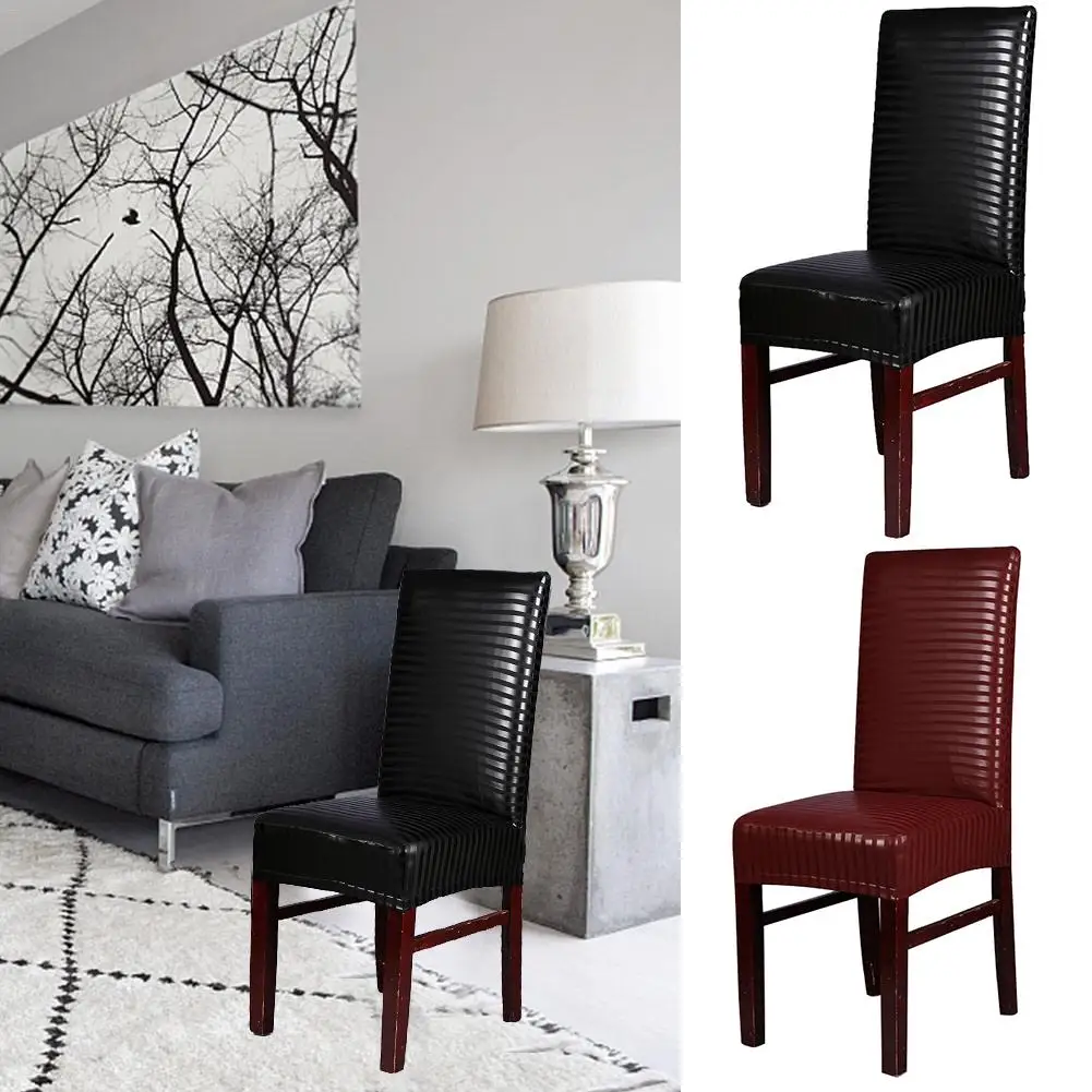 Чехол для стула из искусственной кожи PU Эластичный водонепроницаемый и