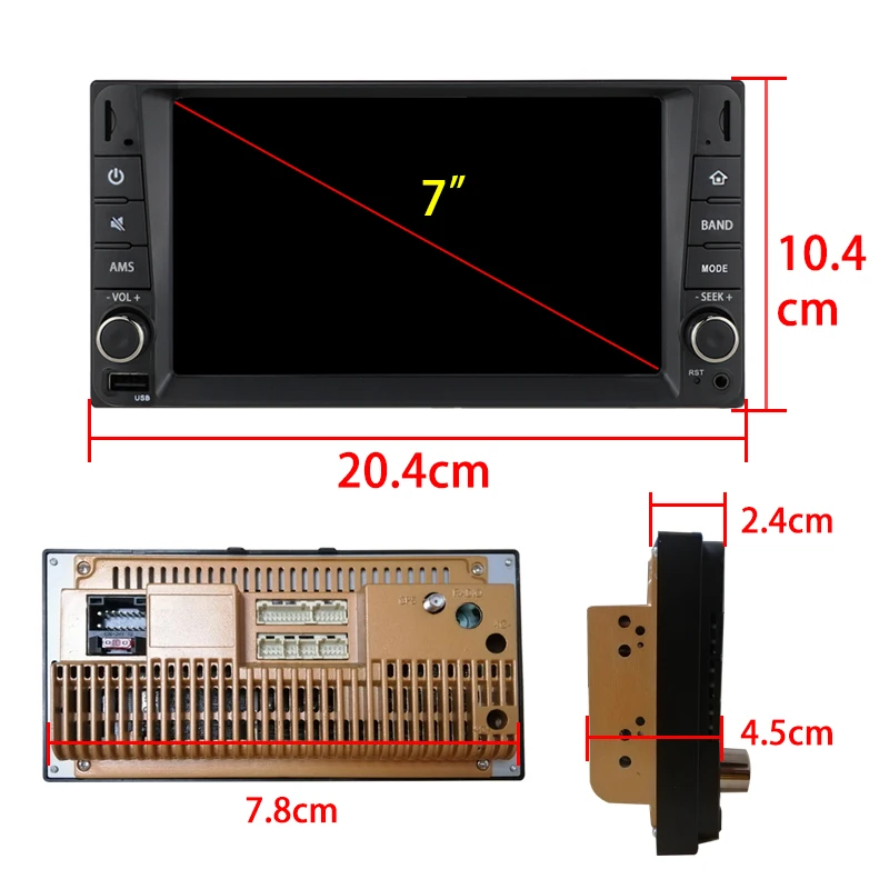 Автомагнитола 2 Din емкостный сенсорный экран мультимедийный DVD MP5 плеер 7-дюймовый