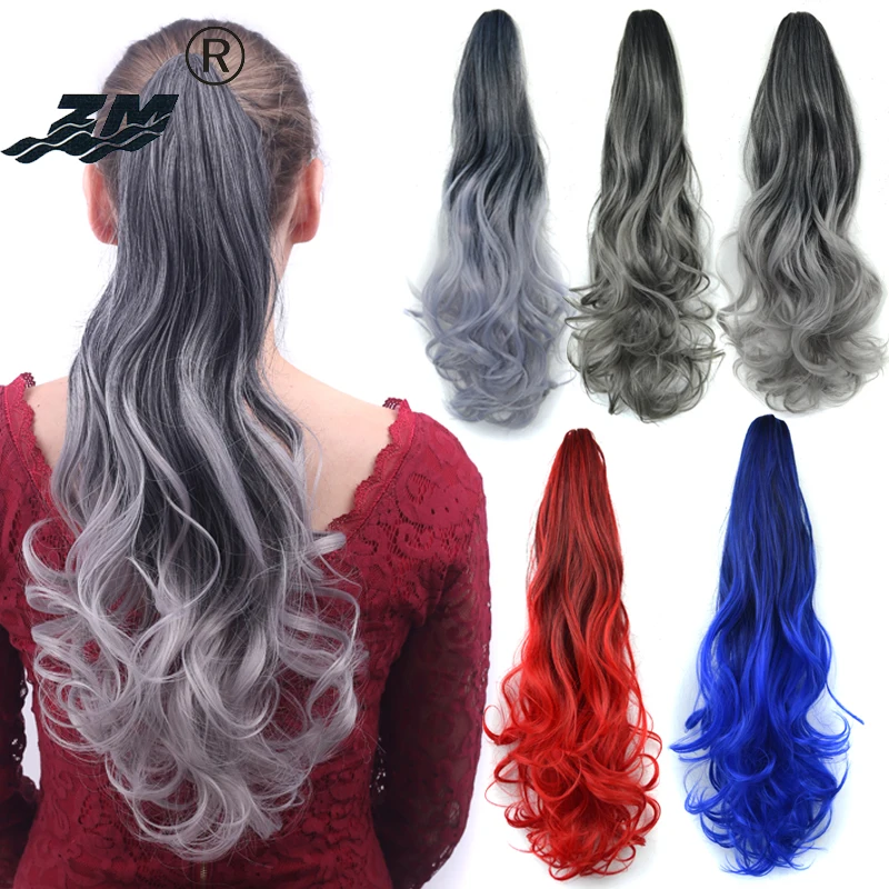 ZM эффектом деграде (переход от темного к объемная волна/прямые волосы на заколках