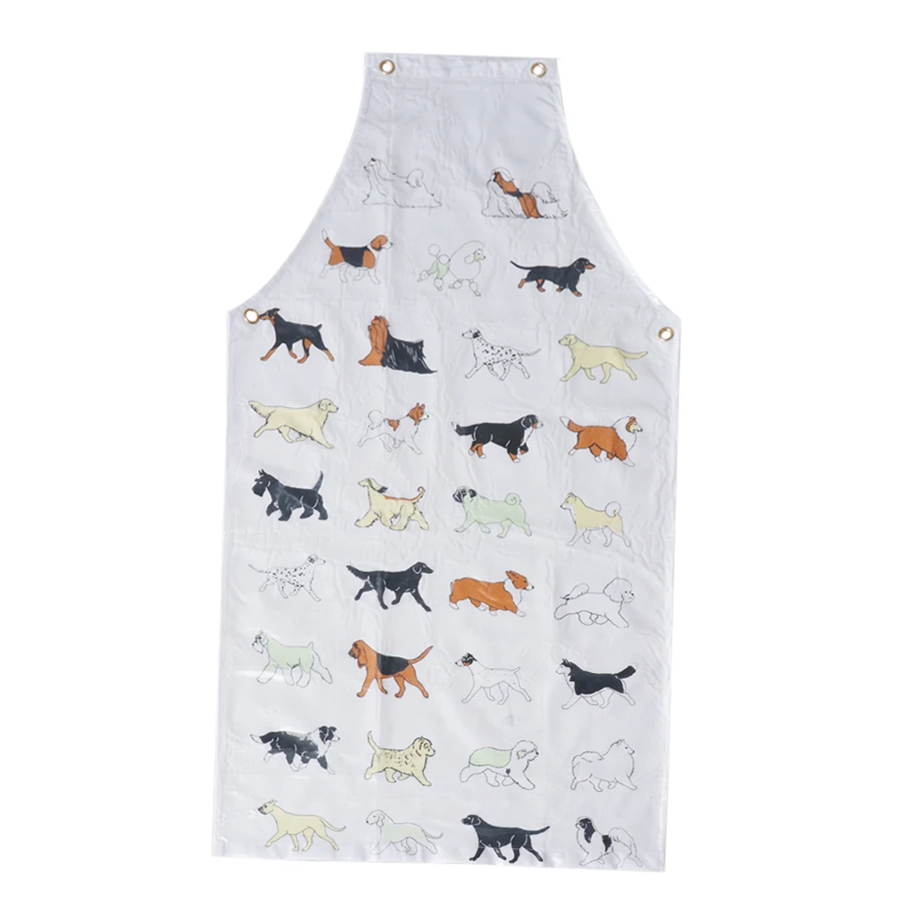 Водонепроницаемые фартуки клейкие из ПВХ для профессиональных грумеров белые |