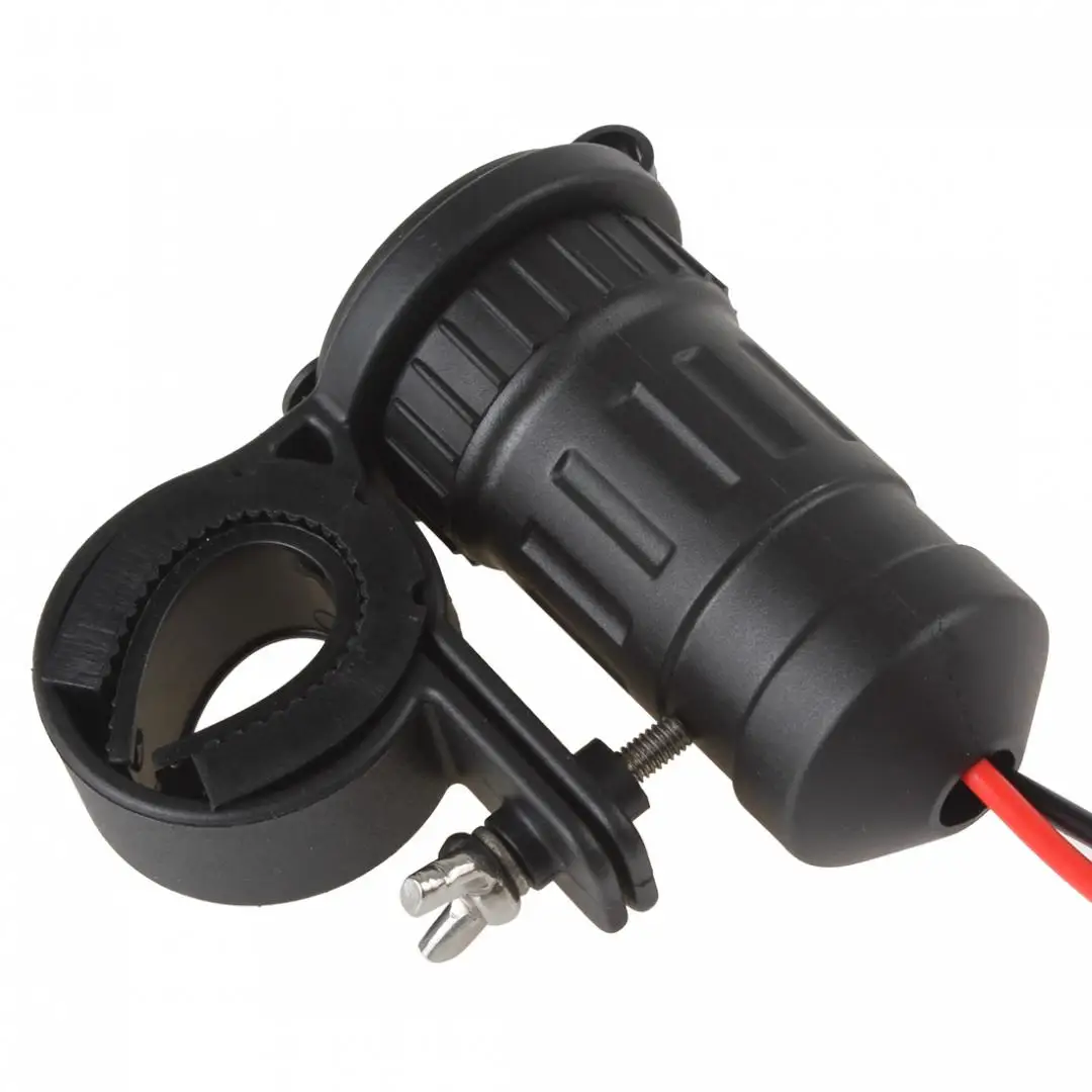 

12-24V Waterproof Universal Dual USB Car Motorcycle Phone Charger Power Adapter with Stand