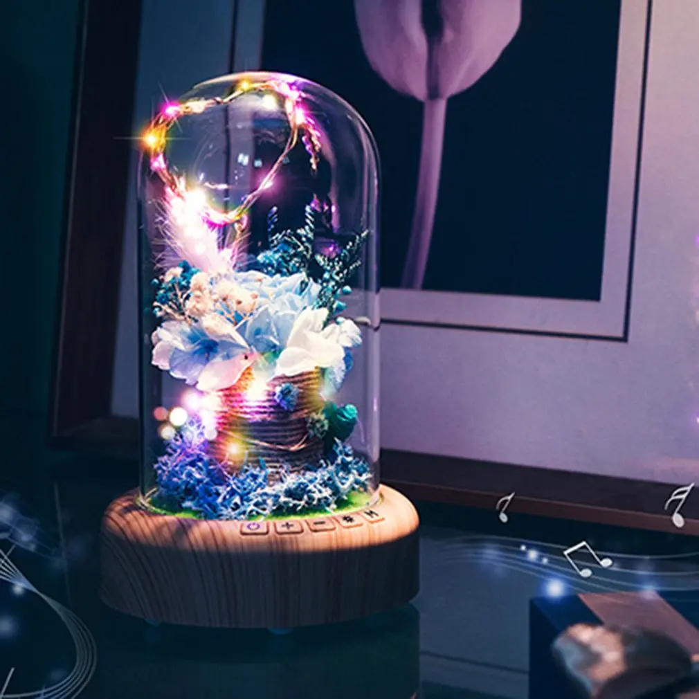 Розовый стример бутылка светодиодный ночник перезаряжаемый беспроводной Bluetooth