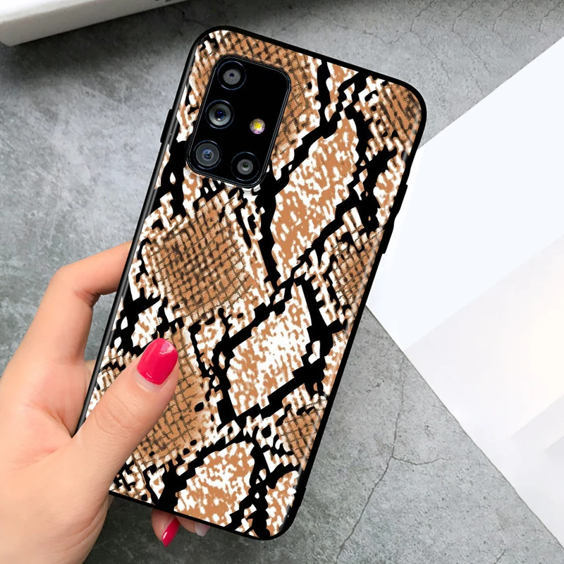 

Crocodile Texture for Samsung A91 A81 A71 A72 A52 A51 UW A42 A41 A32 A31 A21 A12 A02S A11 Black Phone Case
