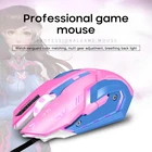 Проводная игровая мышь, эргономичная Бесшумная мышь с подсветкой, 6 кнопок, 3200DPI