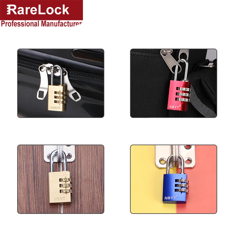 5 цветов Алюминиевый Комбинированный Замок для двери шкафа тренажерного зала 3