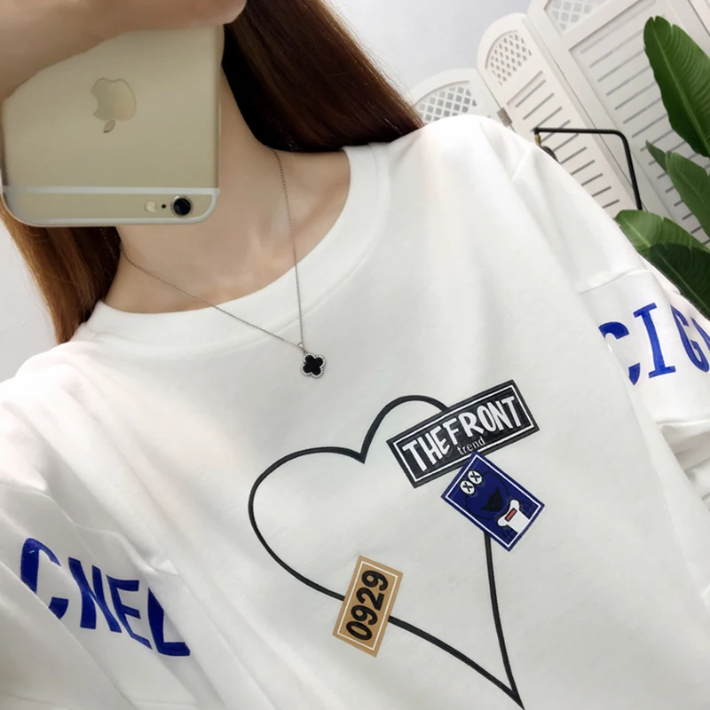 Женская толстовка с длинными рукавами повседневный Свободный пуловер надписью в