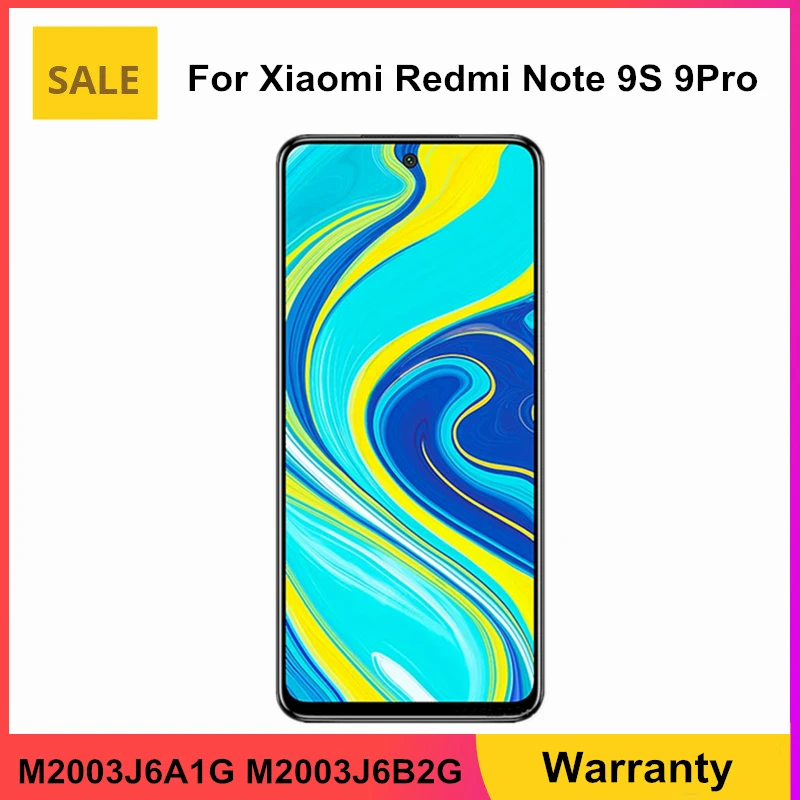 

LCD Screen For Xiaomi Redmi Note 9S LCD Display Touch Screen Digitizer Assembly For Xiaomi Redmi Note 9 Pro M2003J6A1GM2003J6B2G