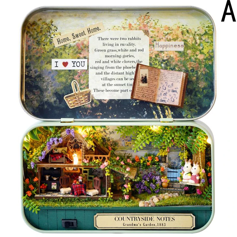 

Creative 3D Box Theater Doll House DIY Toy Miniature Wooden Puzzle For Kids Gifts New