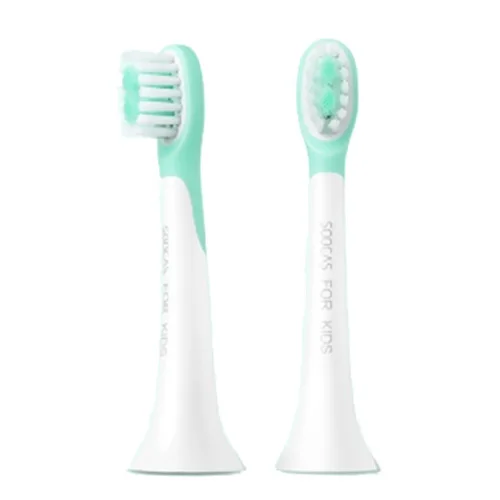 2pcs brush heads Оригинальная SOOCAS C1 Детская электрическая зубная щетка IPX7 Водонепроницаемая звуковая автоматическая зубная щетка для детей Беспроводная зарядка - Цвет: 2pcs brush heads