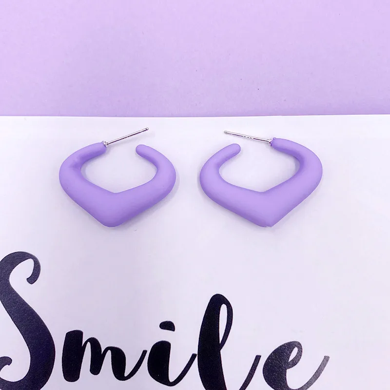 

Unique Design Multiple Purple Geometric Earrings for Women Female Resin Arcylic Statement Drop Earrings Party Holiday Jewelry