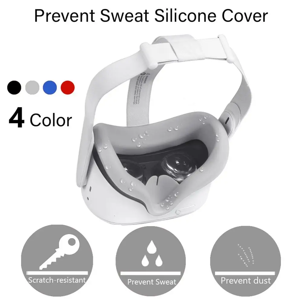 

Soft Silicone Eye Cover Pad For Oculus Quest 2 VR Glasses Unisex Light Blocking Face Eye Cover Anti-sweat Pad For Quest2