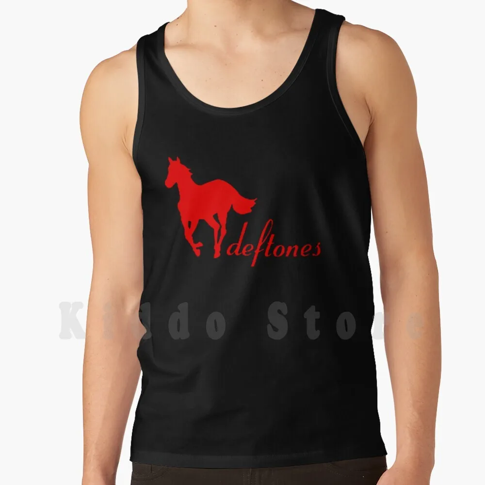 

Red tank tops vest 100% Cotton Band Hard Logo Deftones Tool Judas Priest System Of A Down Lakuan