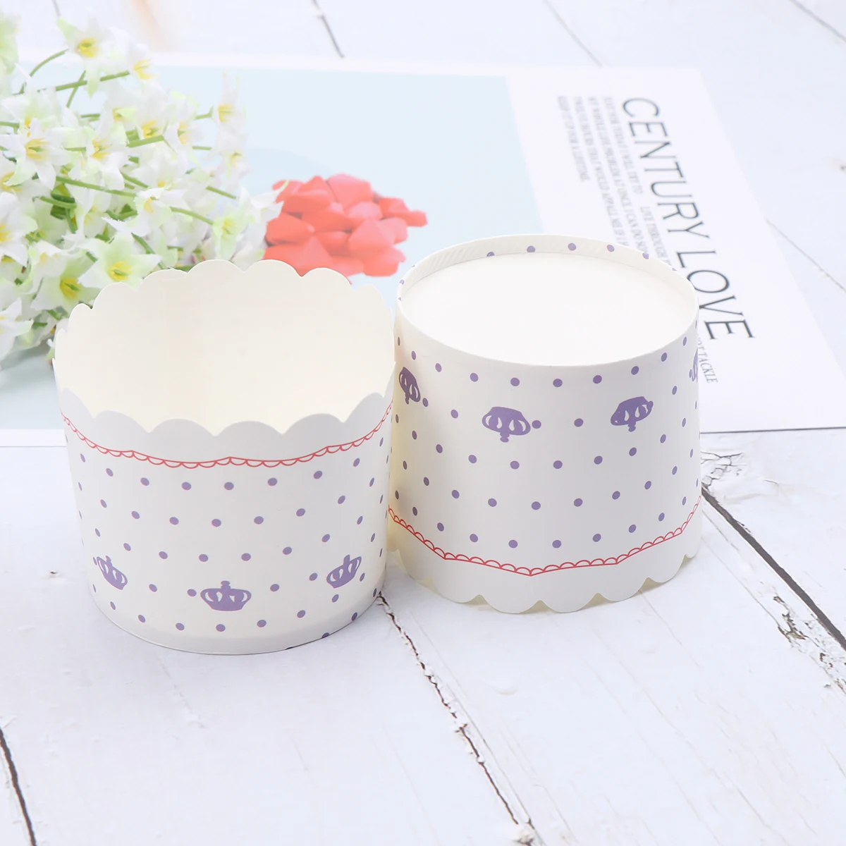 50 шт. Корона выпечки Формы для кексов Бумага жаропрочная Форма маффинов гильзы