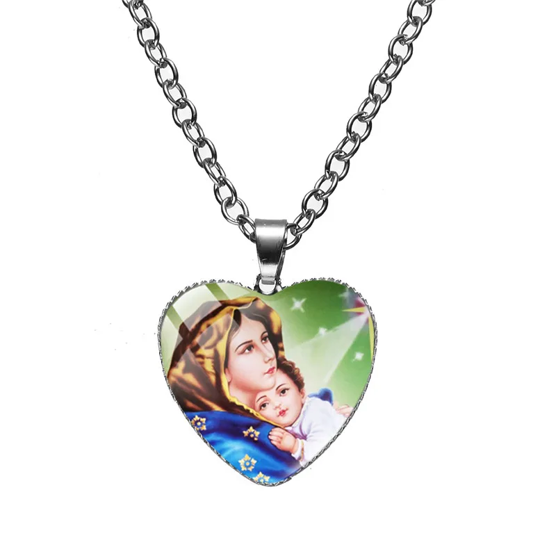 Религиозная Подвеска &quotИисус&quot Бог Библии ожерелье Небесный отец сердце