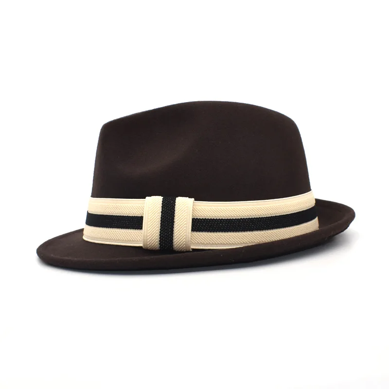 

ZLD Autumn winter new British style women Fedoras hat fashion vintage ladies Jazz hats Casual felt hat Cowboy Cap men caps