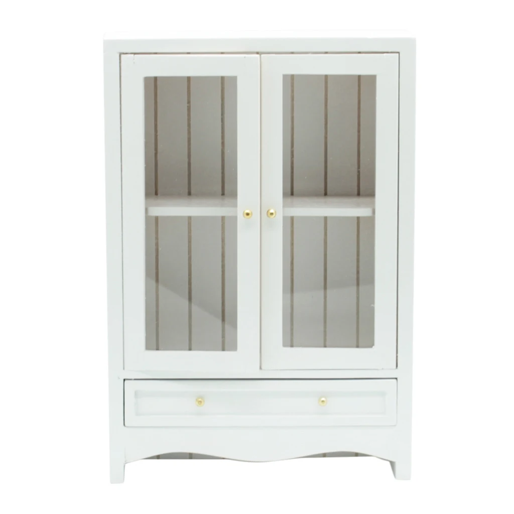 Мебель для кукольного домика мини витрина шкаф полка книжные Чехлы 1:12