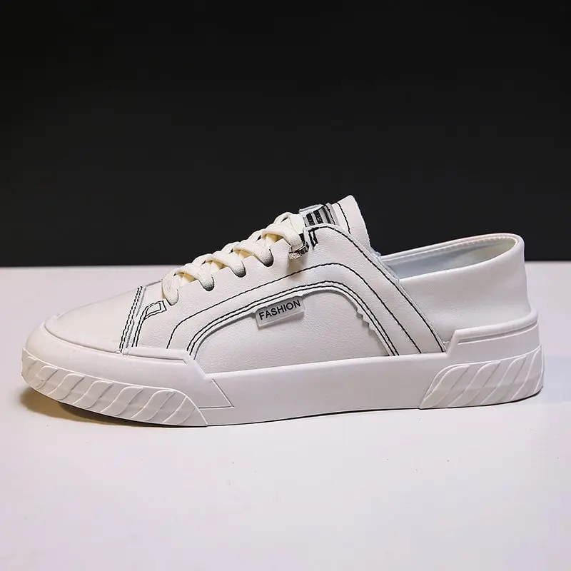 

Pu Leather White Shoes Women Spring Casual Sneakers Vulcanize 2021 New White Sneakers for Women Flat Shoes
