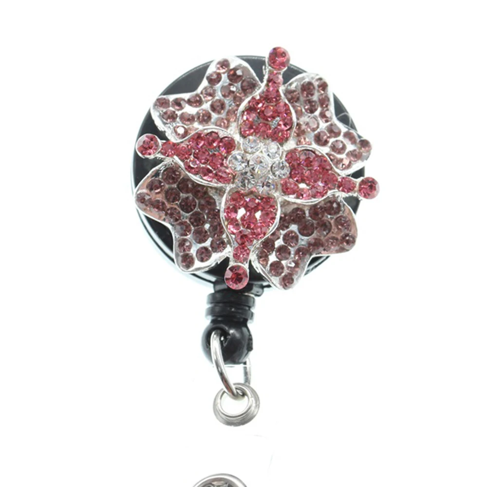 100 шт./лот розовая и фиолетовая педаль цветок горный хрусталь Розовая брошь