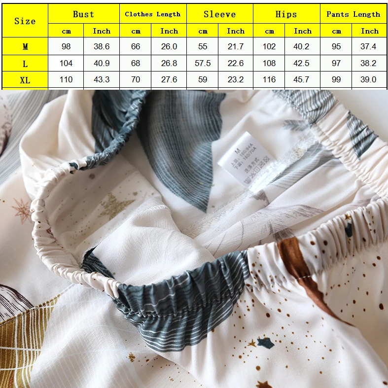 Одежда для сна Пижамный комплект из хлопка пижамы домашний костюм женщин 2
