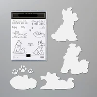 dog metal cutting dies and stamps stencils for diy scrapbooking decorative embossing handcraft die cutting template die cut