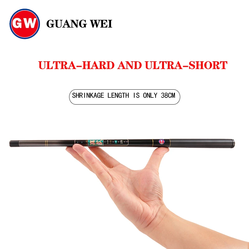 

GW 2.7m 3.6m 4.5m 5.4m 6.3m 7.2m Fishing rod Ultralight Superhard Japan carbon fiber stream hand pole Telescopic reeds carp tool