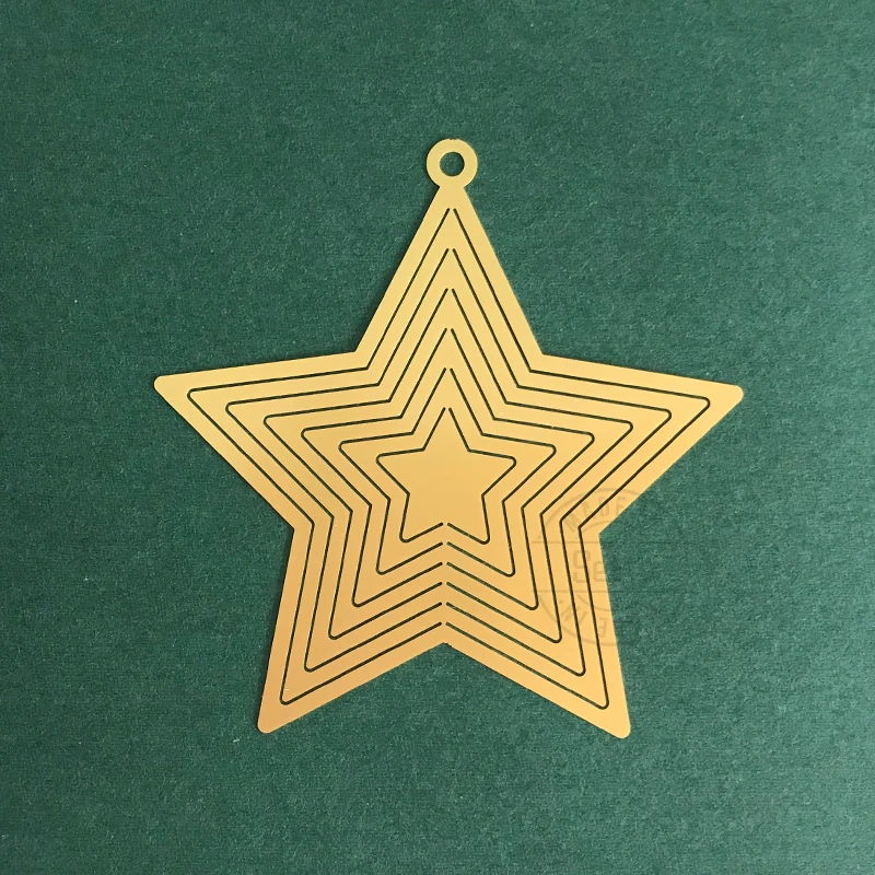 Металлические подвесные рождественские украшения 3D в форме звезды | Дом и сад