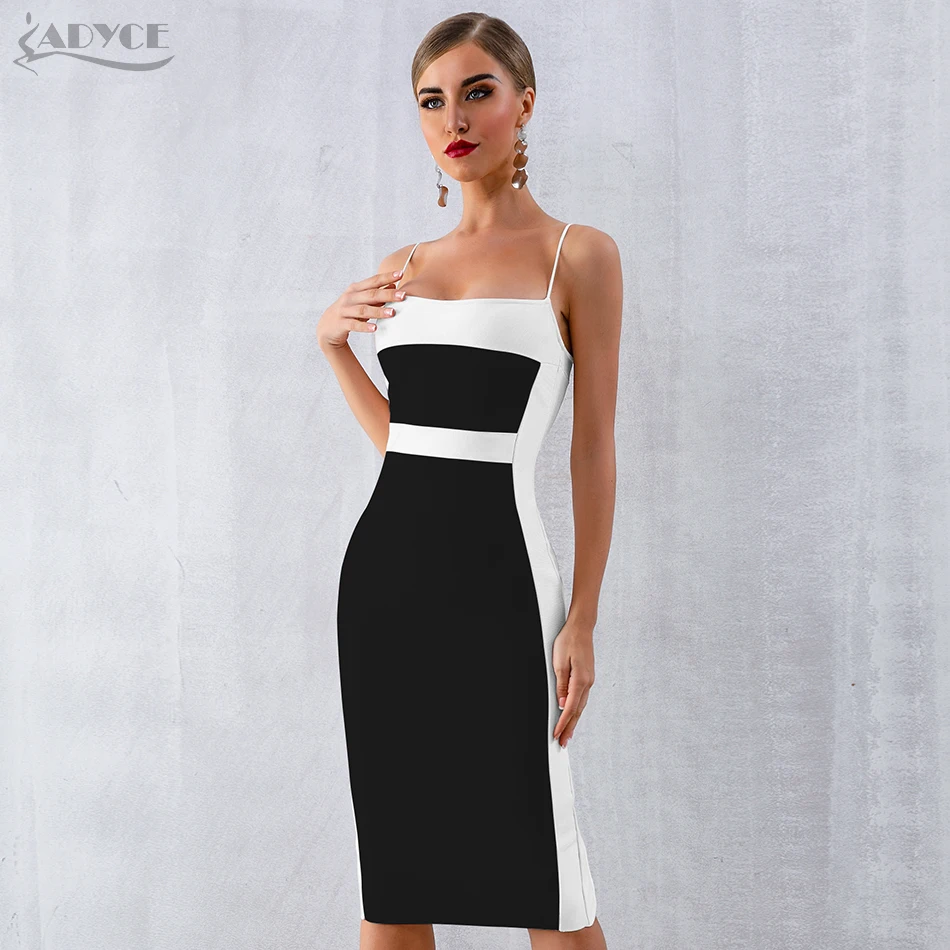 Adyce новое летнее Бандажное платье для женщин Vestidos сексуальное облегающее платье на бретельках без рукавов Клубное платье миди вечерние платья знаменитостей