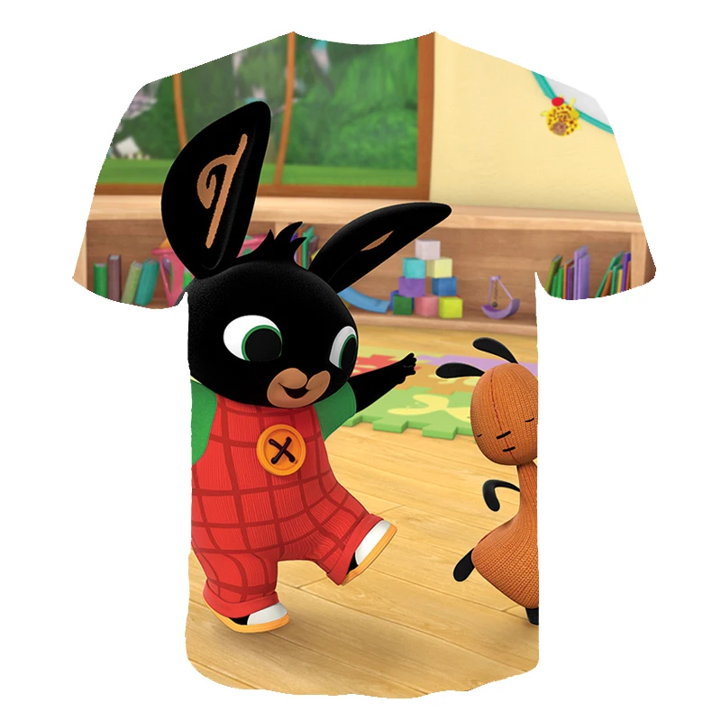 

Boys Summer Cartoon Rabbit 3D Print Animal t Shirt Kids Bing T shirt Streetwear Casual Fashion Children Clothes New O-Neck Tops