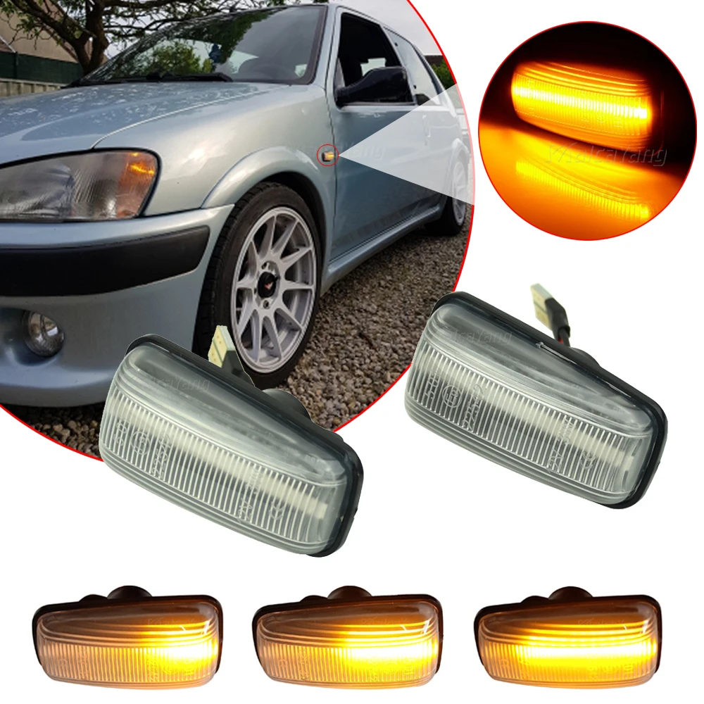 2x светодиодные Динамический указатель поворота Боковые габаритные светильник