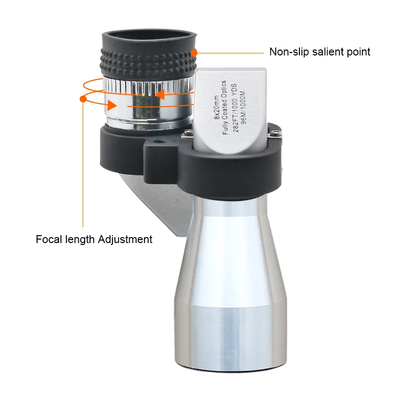 Монокуляр 30X Карманный с увеличением 8х и зажимом для телефона наблюдения за