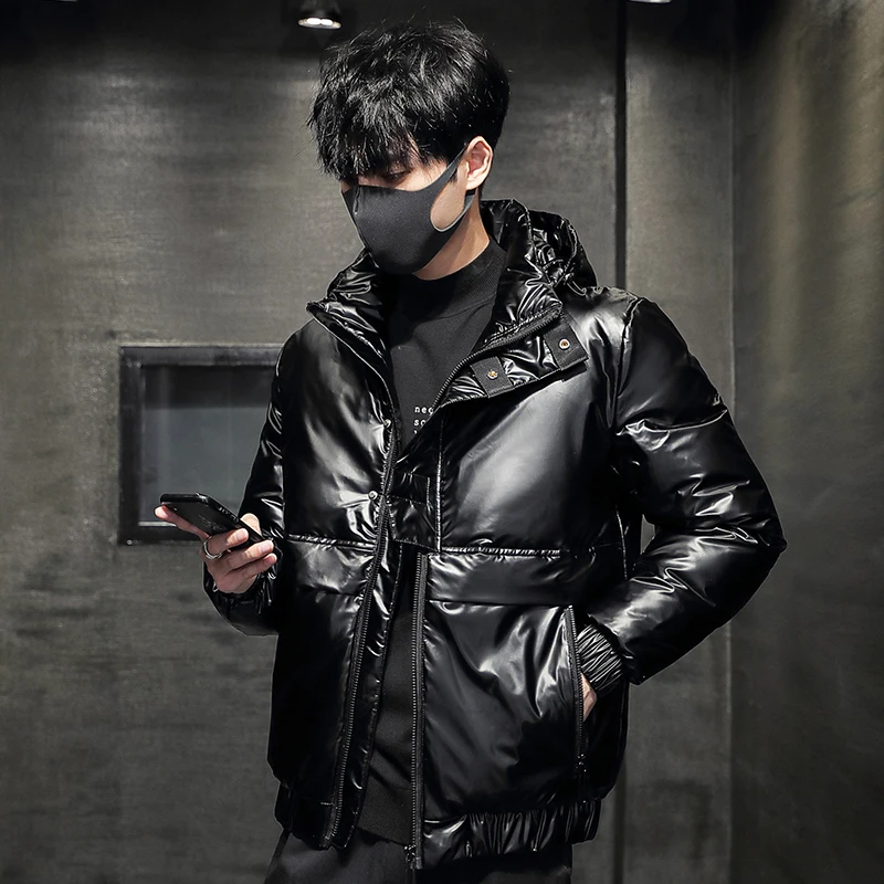 Down Jackets  Winter Casual Thick Warm Jacket Men Autumn New Outwear Windproof Hat Hooded Couples dresswdq868