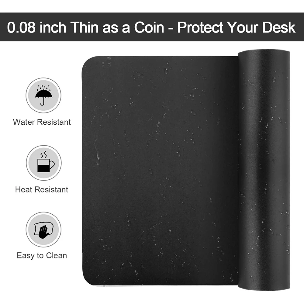 

PU Leather Mouse Pad Laptop Computer Desk Mat Home Office Waterproof Anti-slip Modern Keyboard Mice Pad Writing Mat