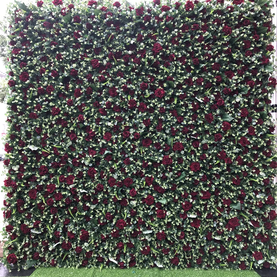 3D искусственные цветы стены и бегун розы деньги листья растения свадебный фон