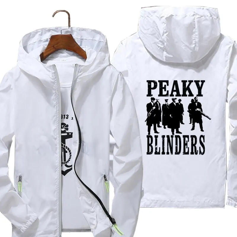 

2021 Men's coat peaky blinders Birmingham's finest printing Windbreak jacket Reflective Skin Sun Spring Autumn brand jacket