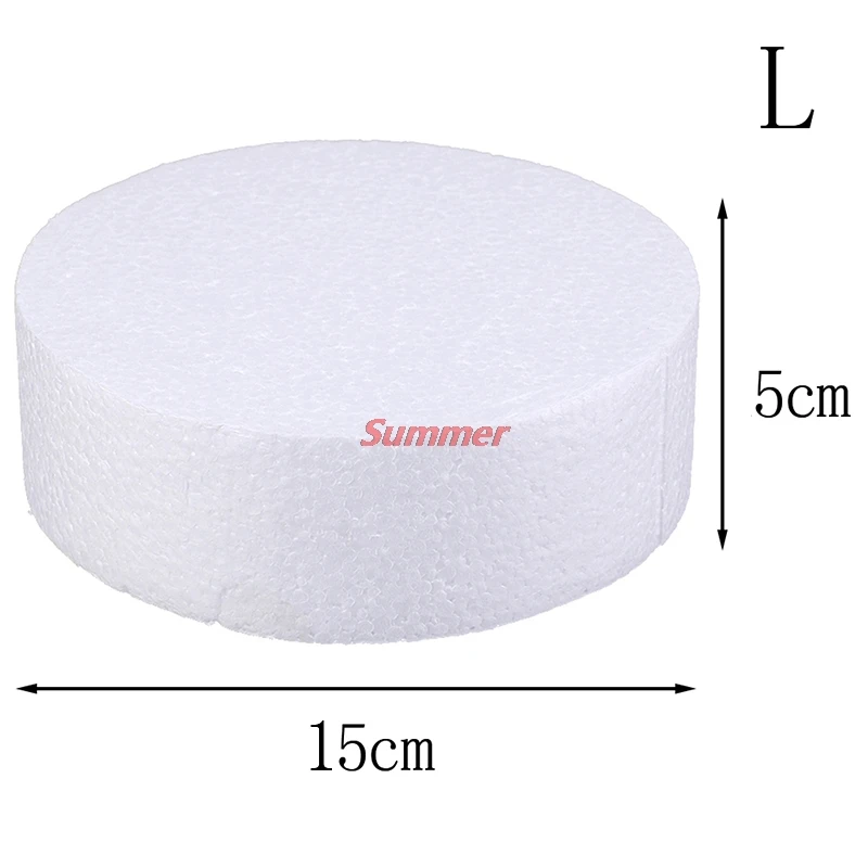 

New New 6/10/15cm Round Styrofoam Foam Cake Dummy Sugarcraft Flower Decor Patrice Model Wedding Decor Accessories