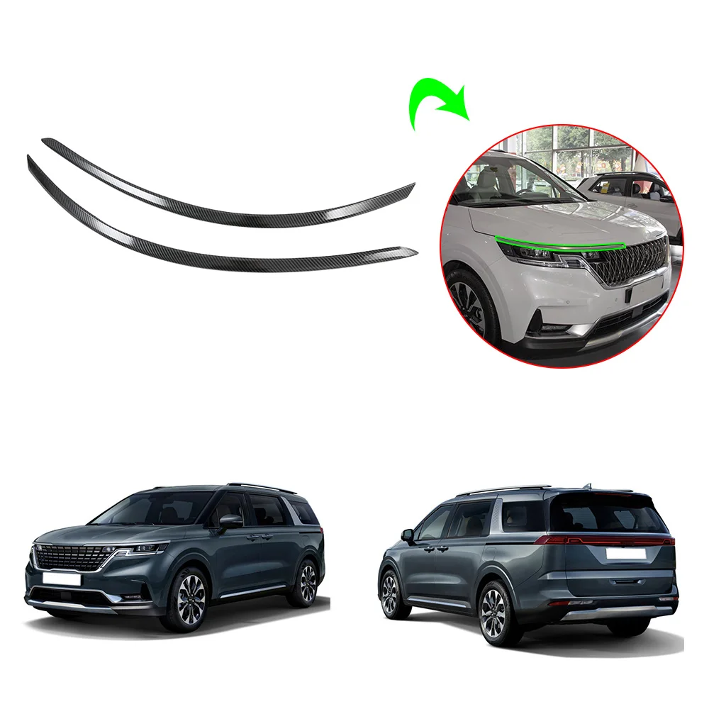 

Exterior Accessories Imitation Carbon Car Front Head Engine Lid Grille Machine Molding Cover Trim For KIA Carnival 2020